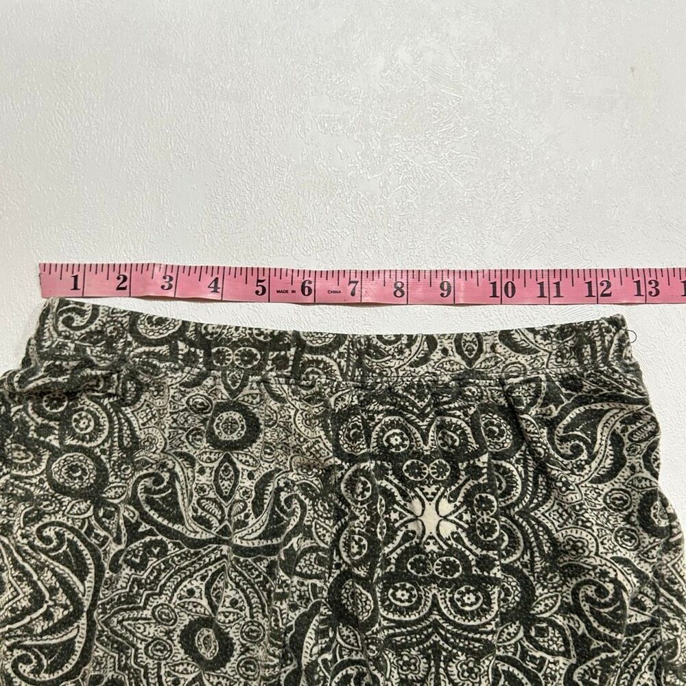 Abercrombie & Fitch Paisley Flare Pants Gray Green Boho Bell Bottom Women’s Larg - Picture 5 of 9